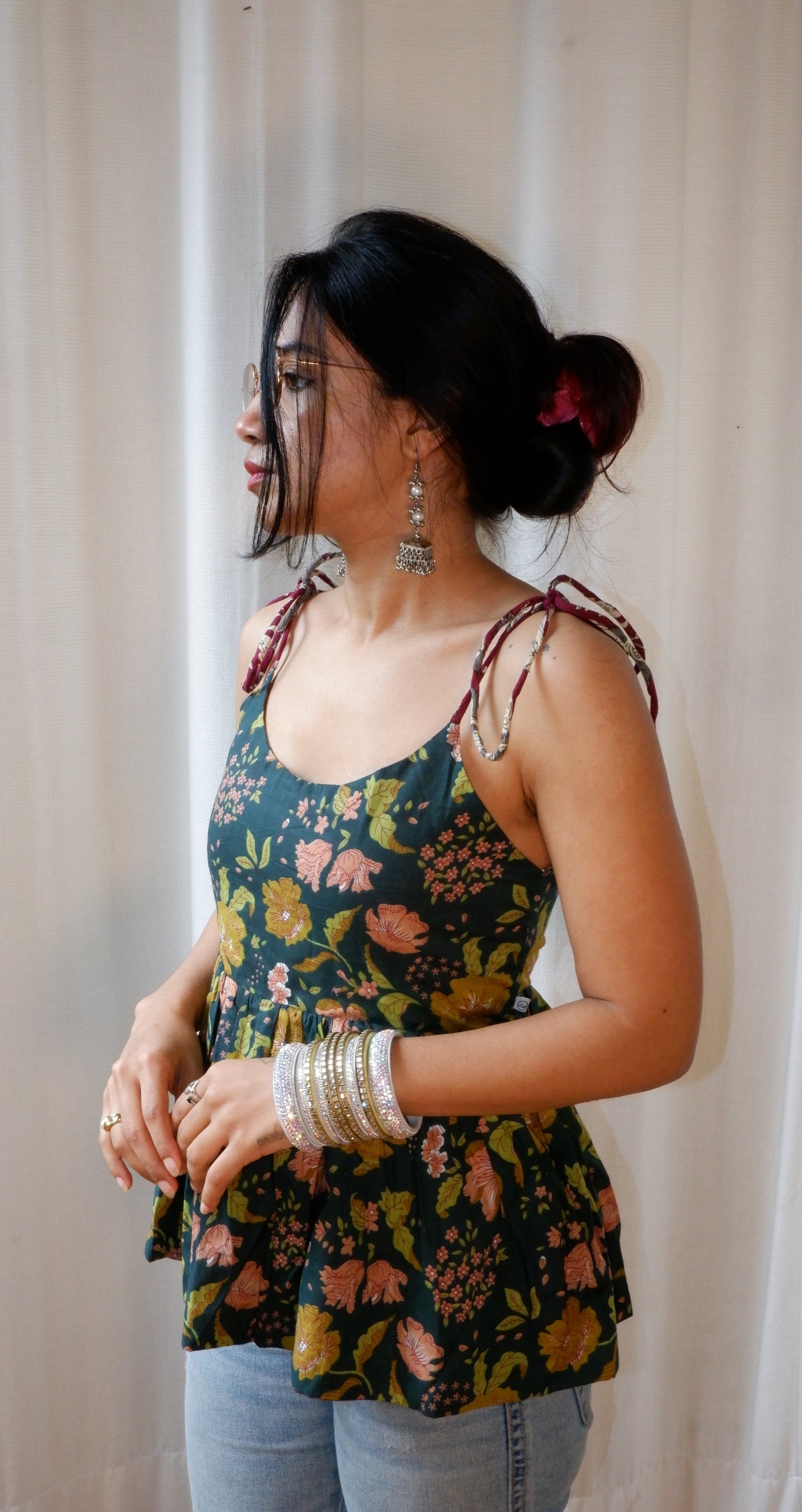 Lilac Forest Reversible Ruffle top