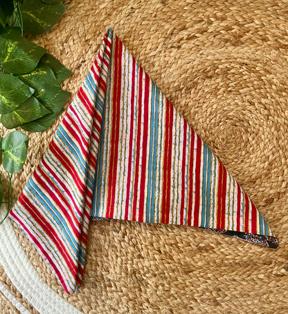 Botanical stripes Reversible Bandana