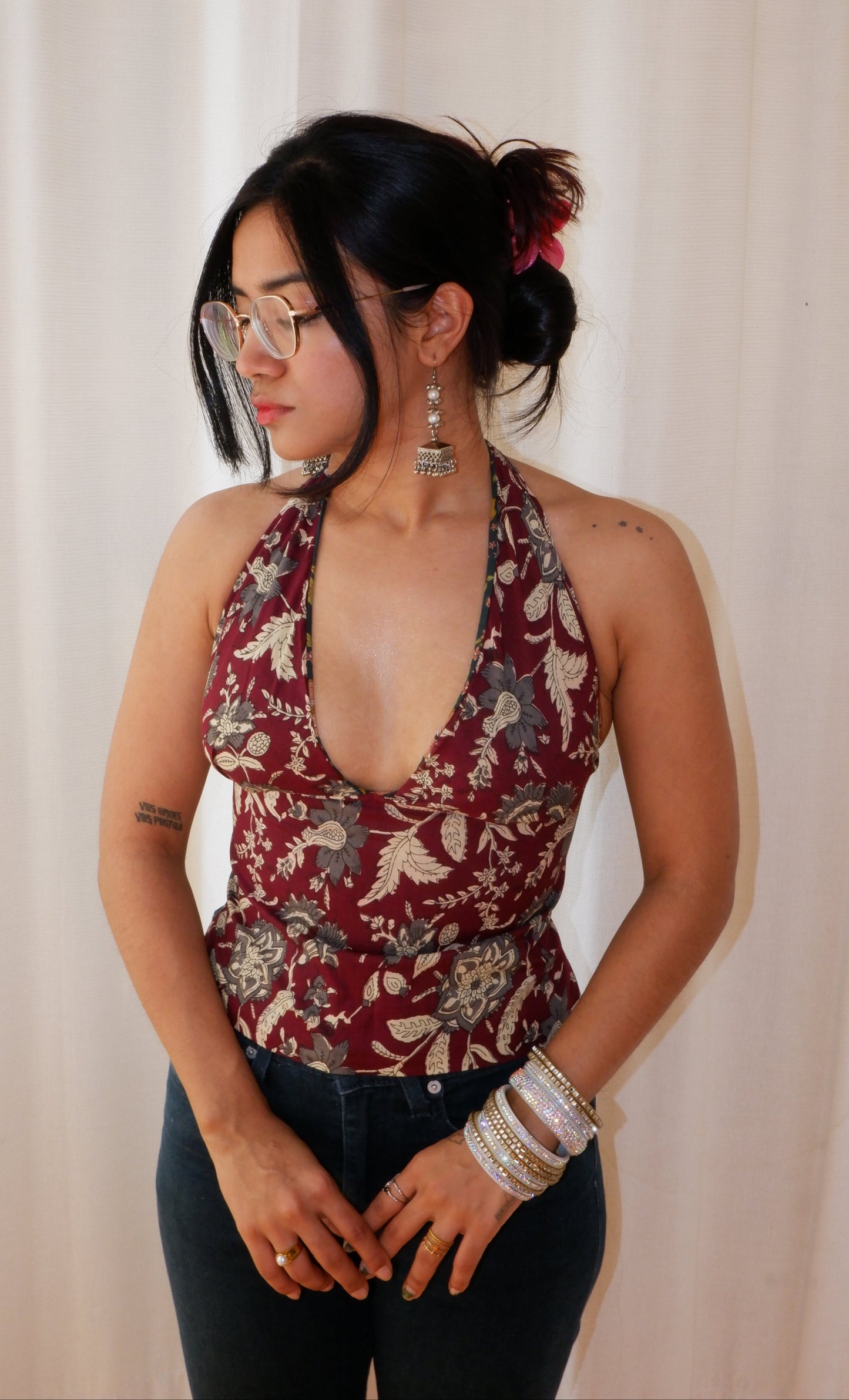 Lilac Forest Reversible GEET Halter Top