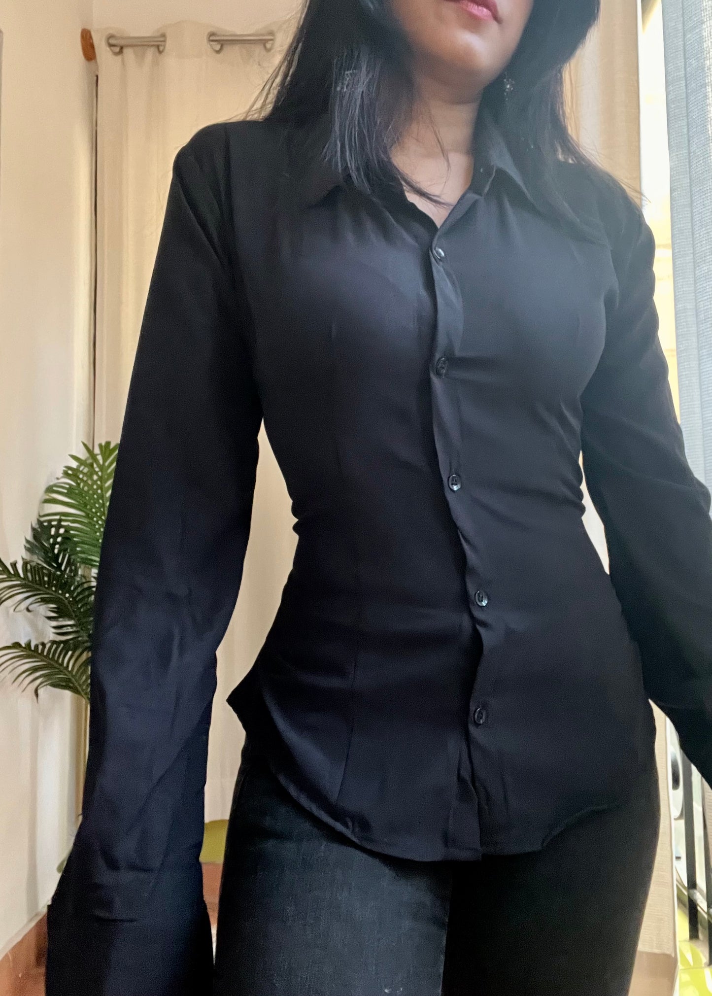 Midnight Black sculpted shirt