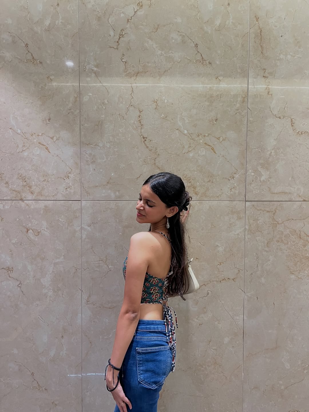 Wildstripe Grove Backless Crop Top