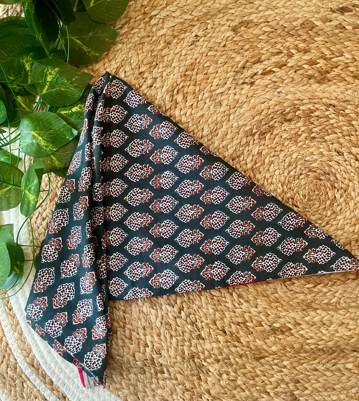 Botanical stripes Reversible Bandana