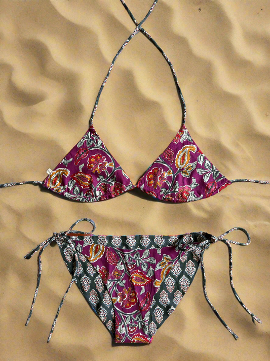 Moonlit Iris Bikini Top and Bottom