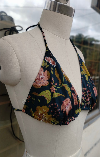 Forest combo: Crop shirt + Bikini Top