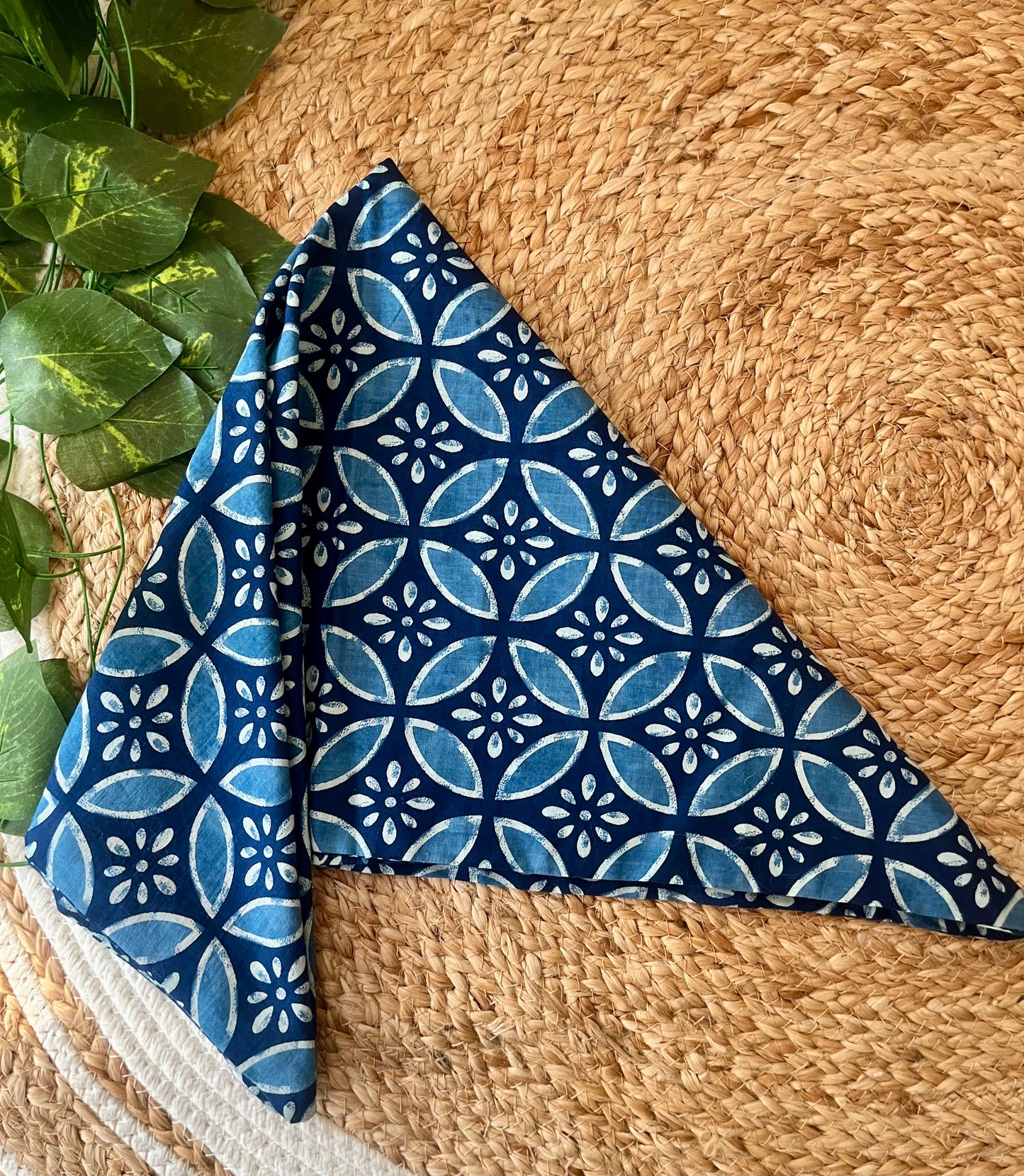 Indigo Reversible Bandana