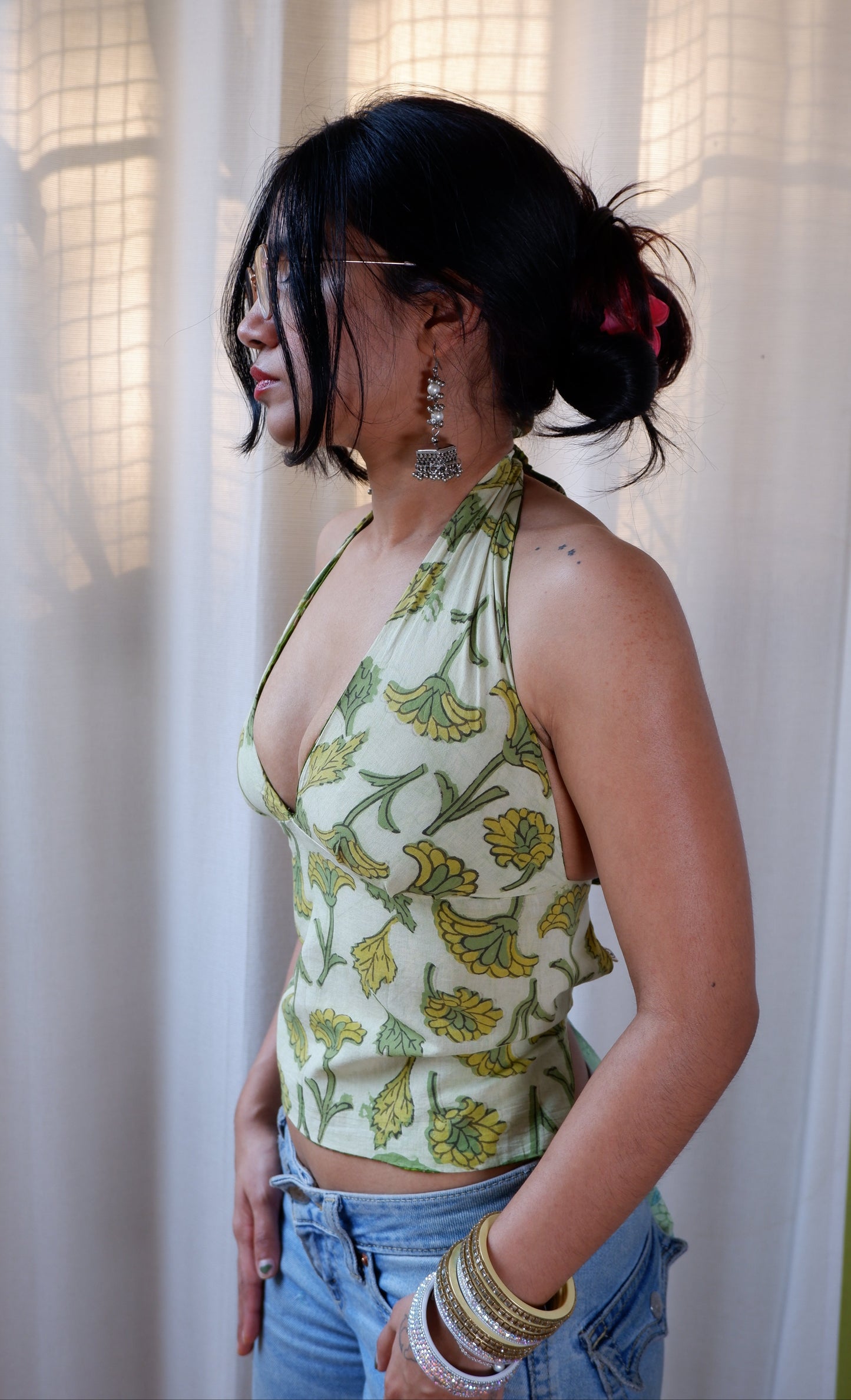 Green muse Reversible GEET Halter Top