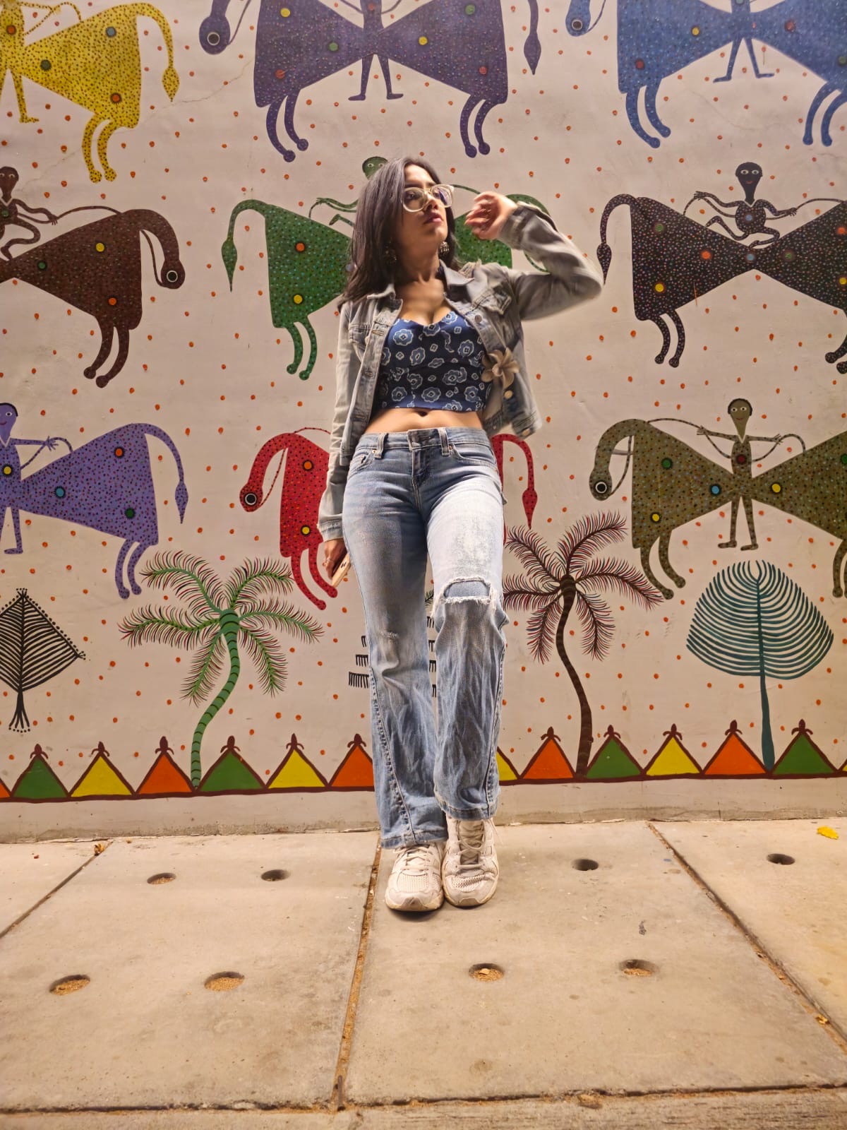 Navy muse corset top