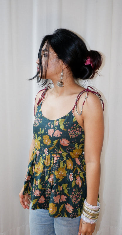 Lilac Forest Reversible Ruffle top