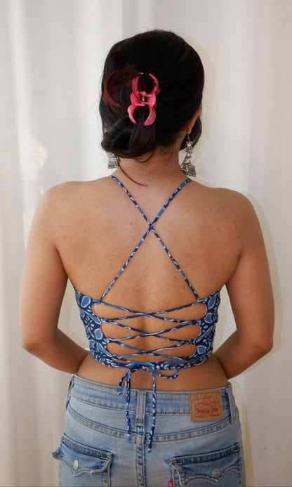 Botanic bloom Backless Crop Top