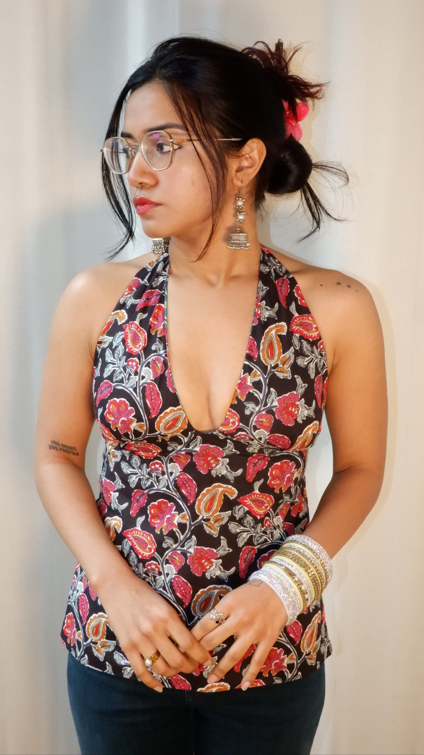 Seafoam shadows Y2K halter top