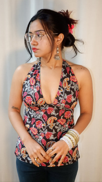 Seafoam shadows Y2K halter top