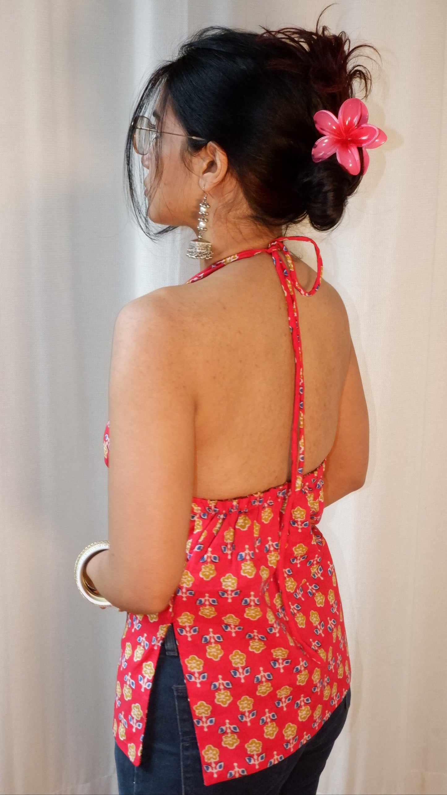 Hot bloom summer Y2K halter top