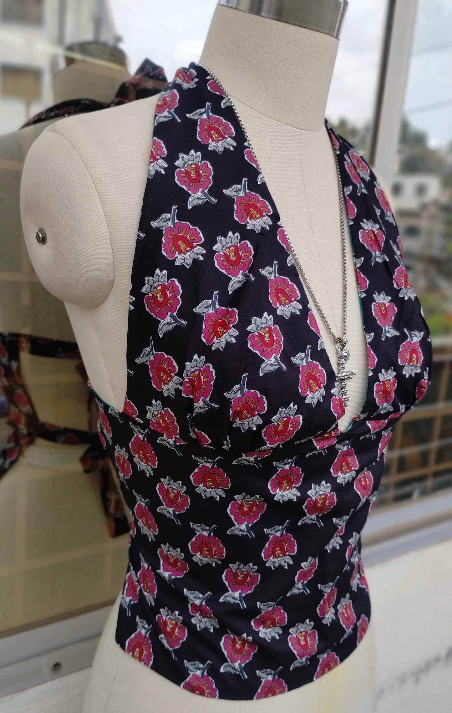 Moonlit Petals Reversible GEET Halter Top