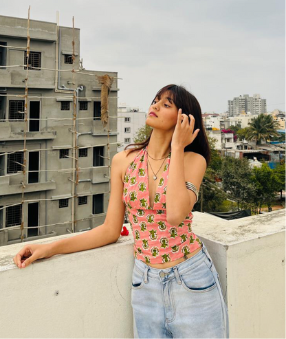 Electric Blossom GEET Halter Top