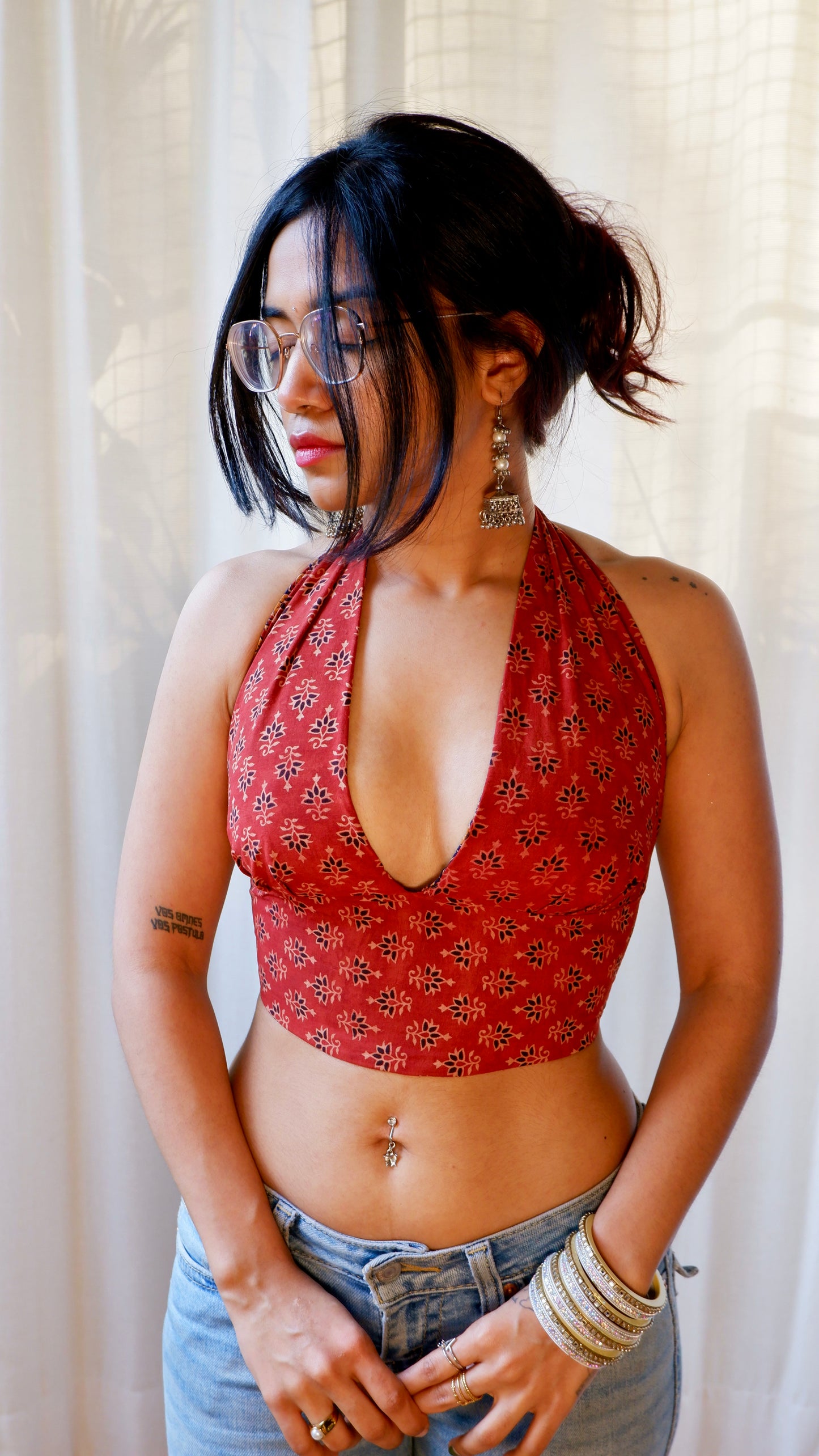 Mosaic Reversible Halter Top