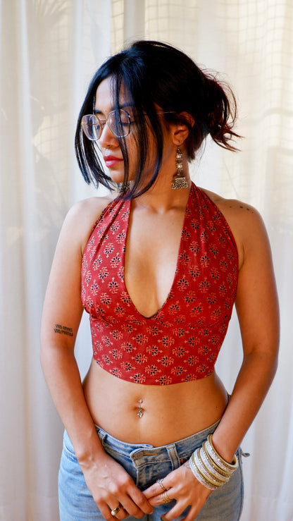 Mosaic Reversible Halter Top