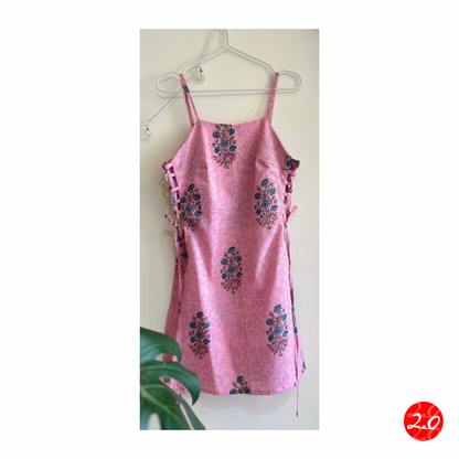 Pink Paisley Strap Kurti