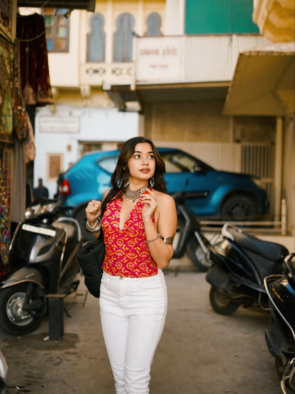 Rose After Dark GEET Halter Top