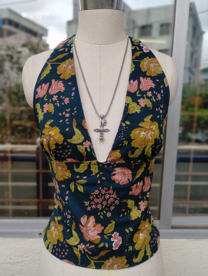Forest Flower GEET Halter Top
