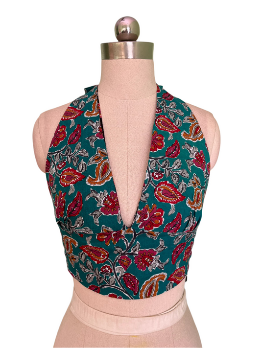 Seafoam Shadows Reversible Halter Top