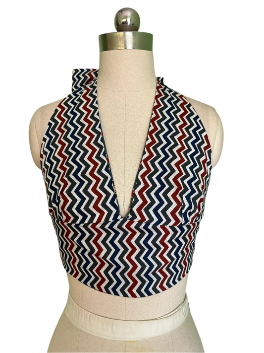 Wildstripe Grove Reversible Halter Top