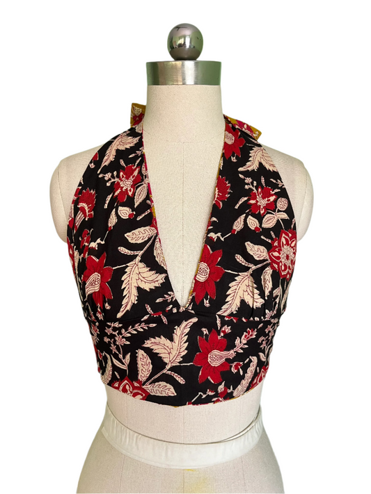 Goldrush Garden Reversible Halter Top