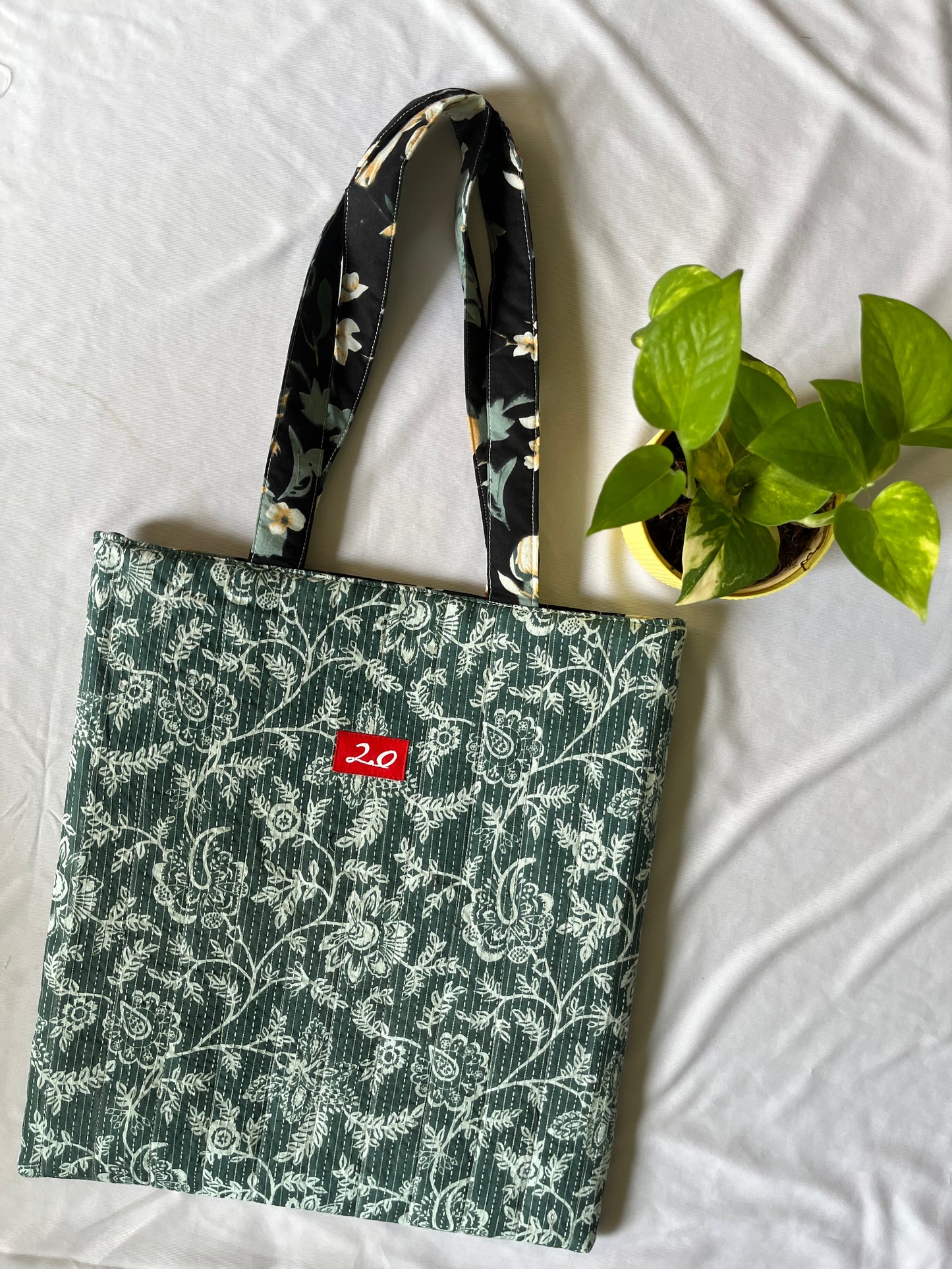 Frosted Fern Reversible Tote bag