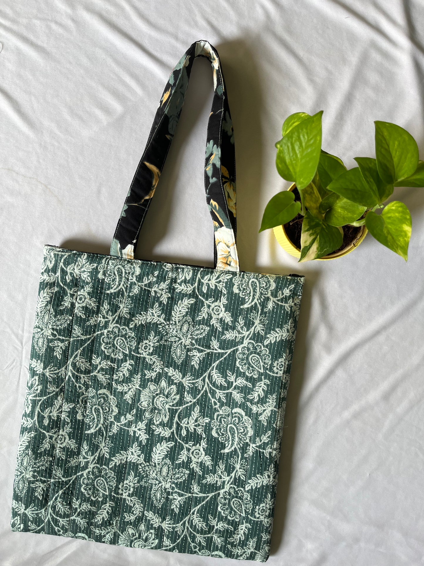 Frosted Fern Reversible Tote bag