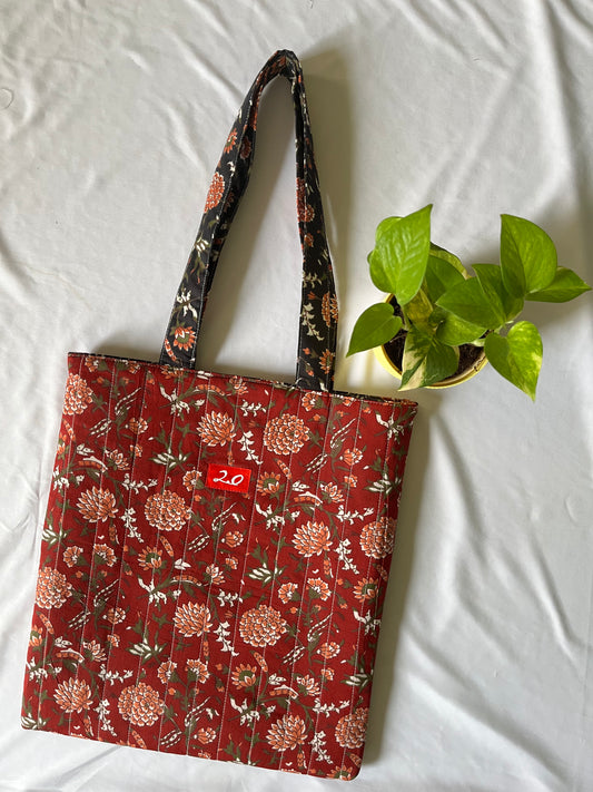 Berry Noir Reversible Tote bag