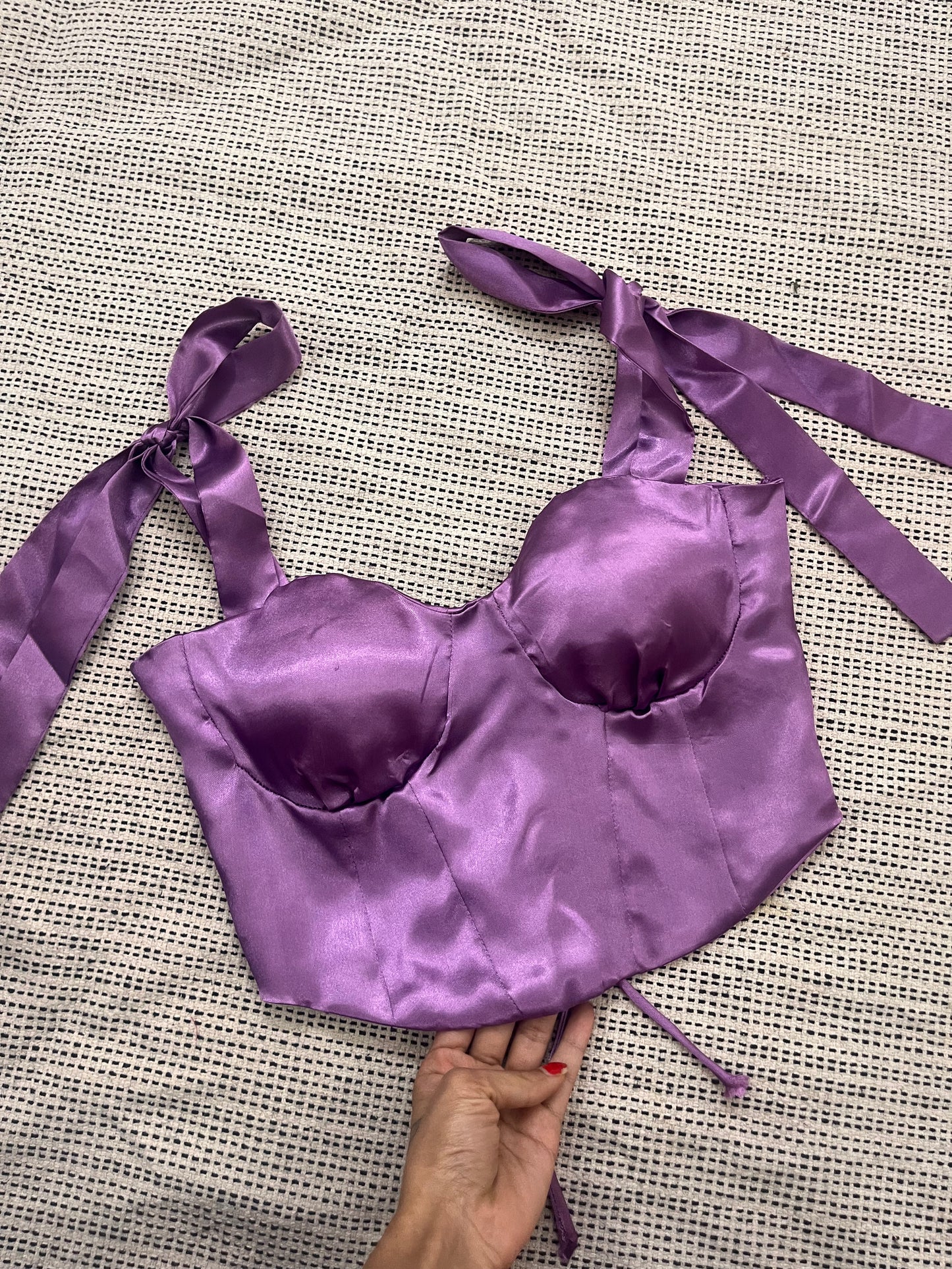 Violet Satin Corset top