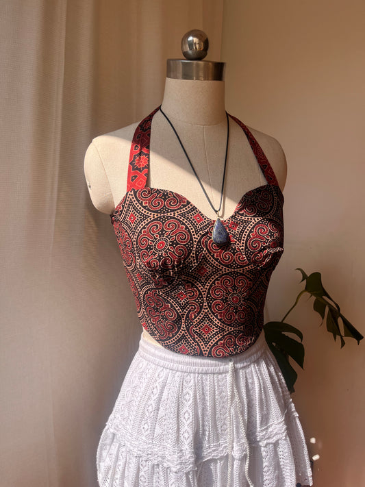 Maroon Reversible Corset top