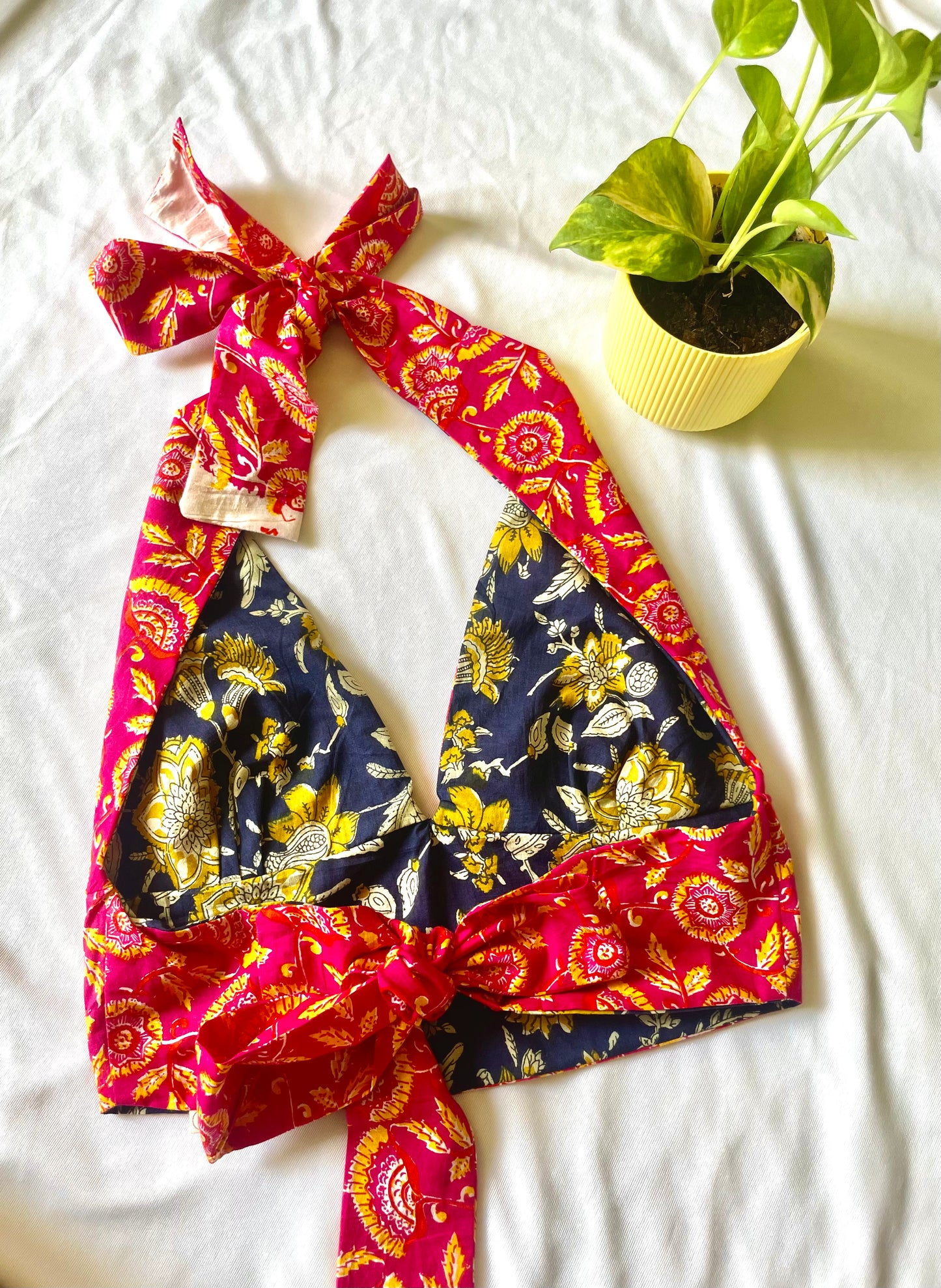 Rose After Dark Reversible Halter Top