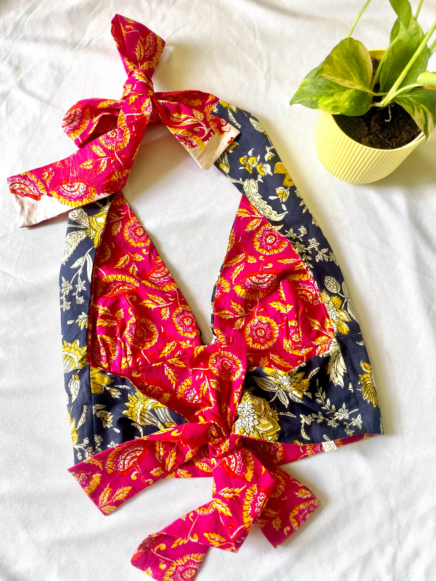 Rose After Dark Reversible Halter Top