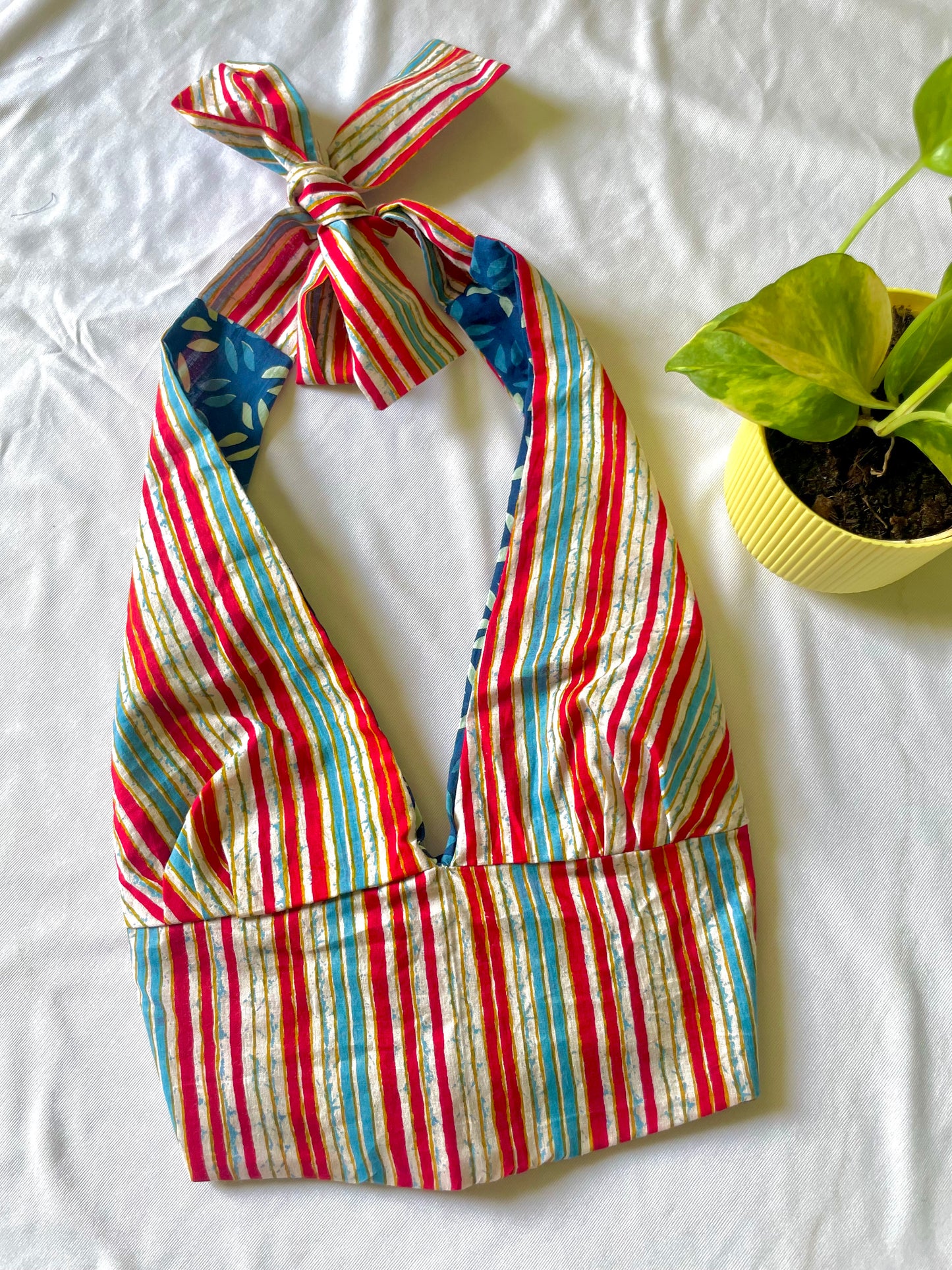 Botanic Clash Reversible Halter Top