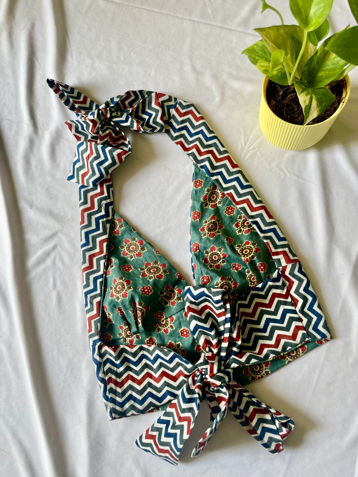 Wildstripe Grove Reversible Halter Top