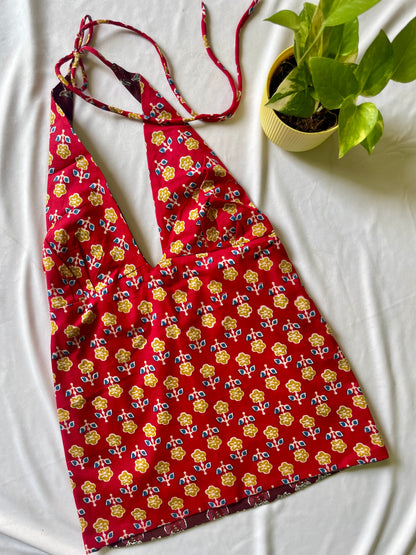 Hot bloom summer Y2K halter top