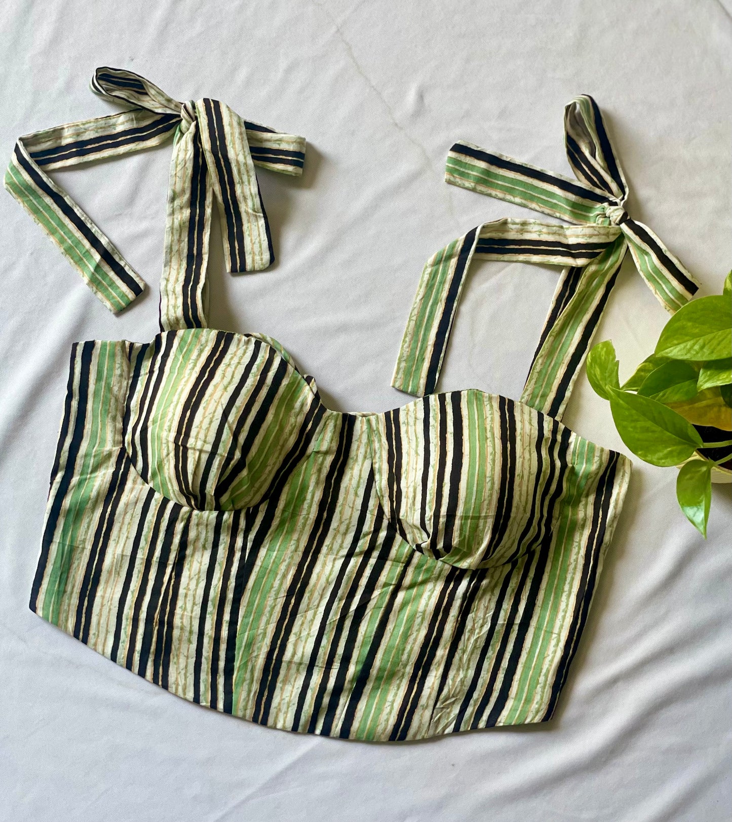 Retro riff corset top