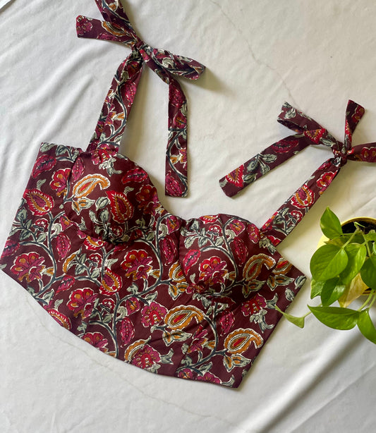 Crimson whim corset top