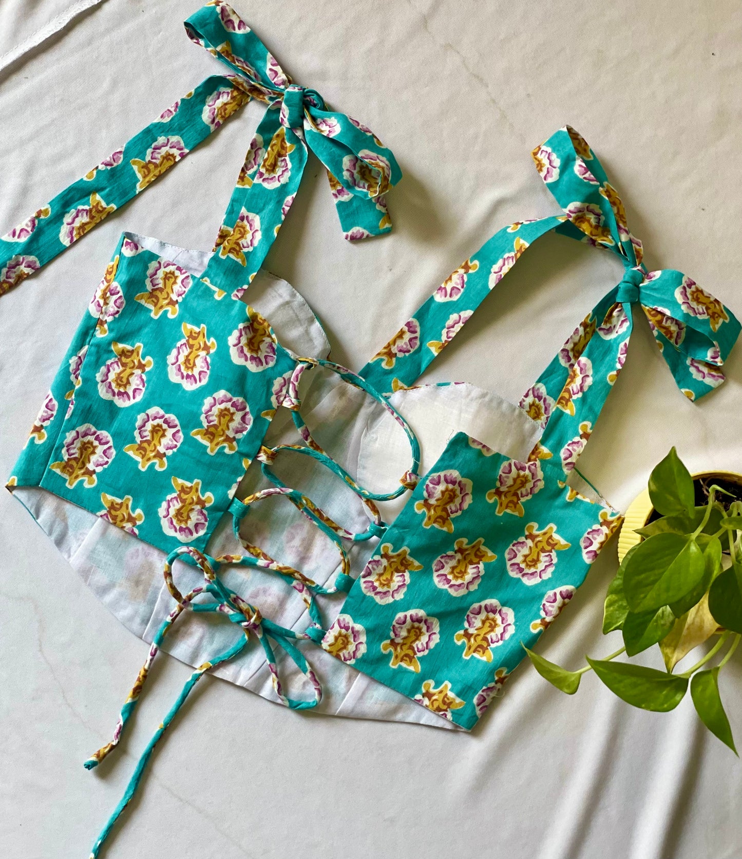 Spring sky corset top