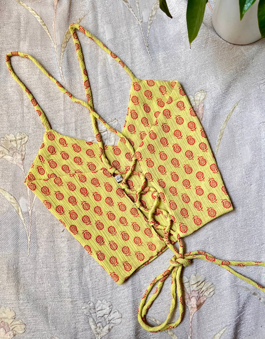 Lemon yellow Crop top