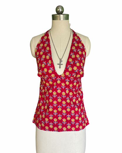Hot bloom summer Y2K halter top