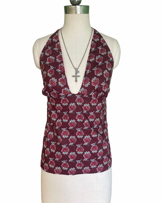 Hot bloom summer Y2K halter top
