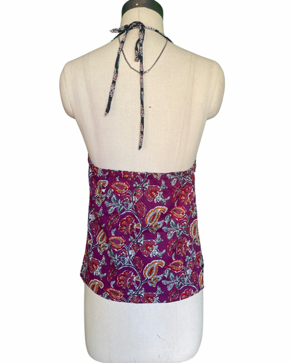 Dark botanical Y2K halter top