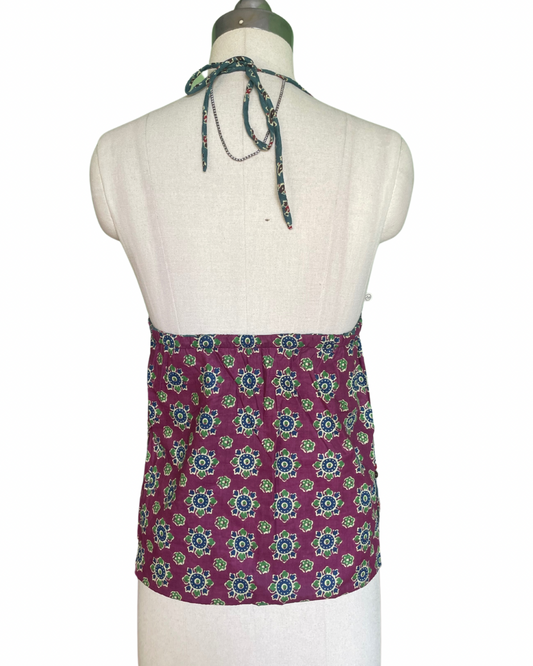 Bloom rush Y2K halter top
