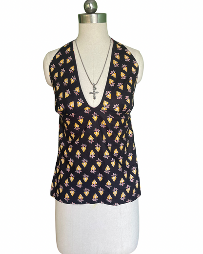 Midnight pop Y2K halter top