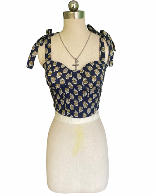 Vintage bloom corset top