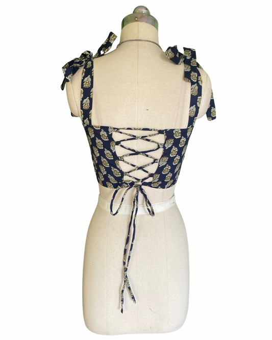 Vintage bloom corset top