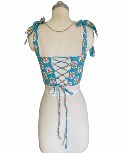 Spring sky corset top