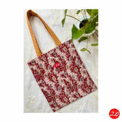 Mustard Red Reversible Tote bag