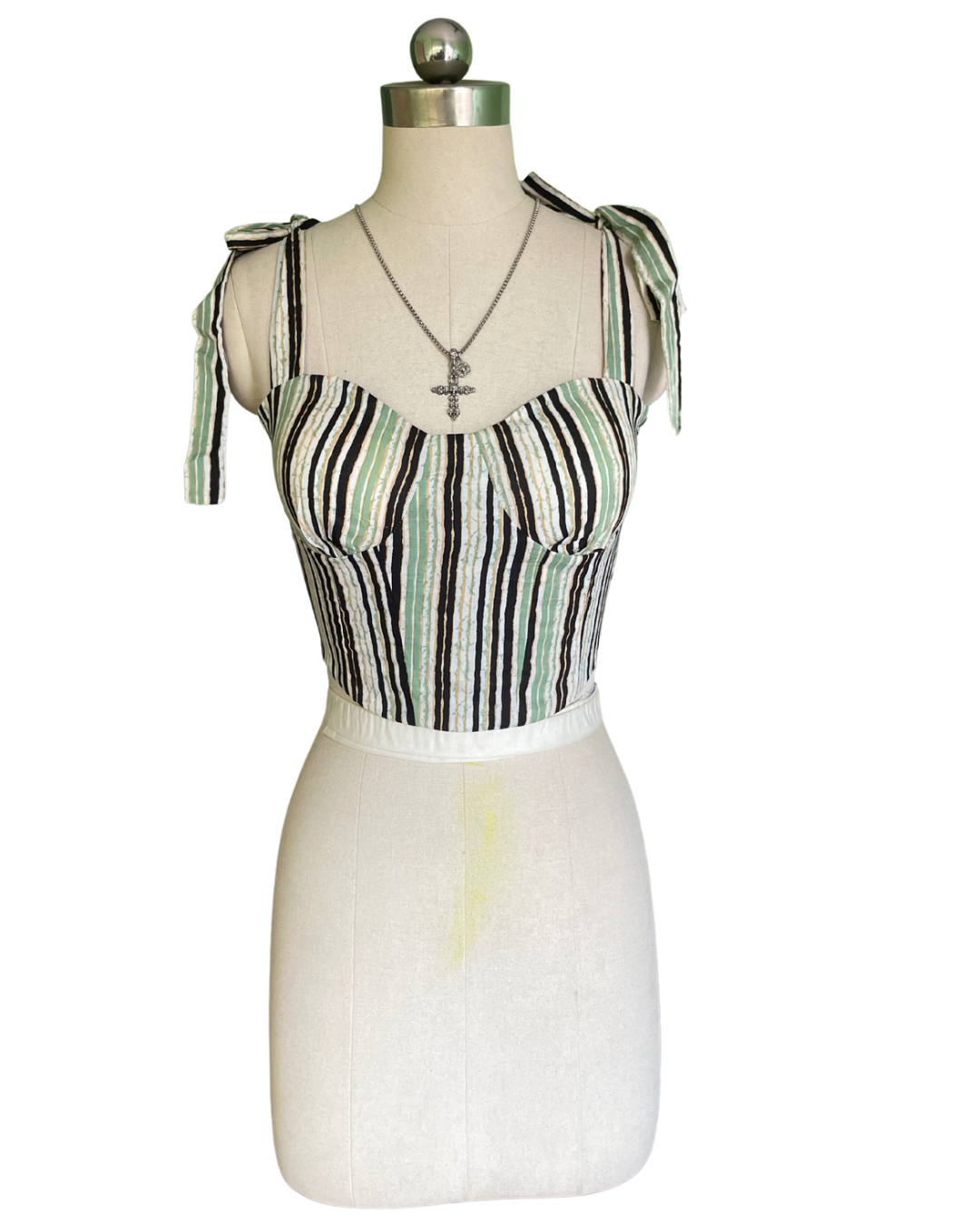 Retro riff corset top